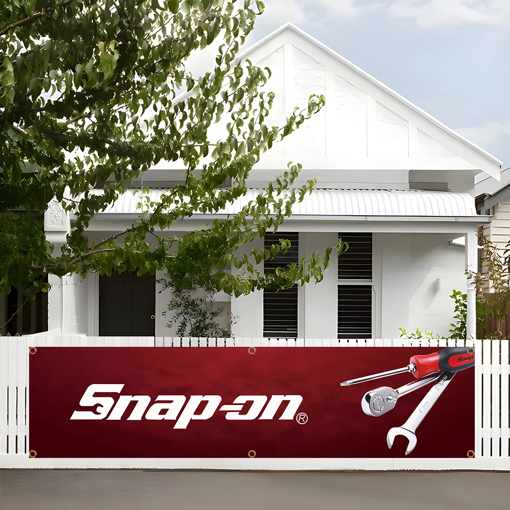 60x240cm SNAP ONs TOOLS BANNER Tapestry Polyester Printed Flag Garage or Outdoor For Decoration Racing