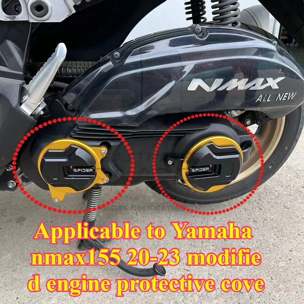 

FOR YAMAHA NMAX155 Nmax 155 Engine Protective Cover Motorcycle Engine Stator Cover Protector Guard Slider 2020-2023