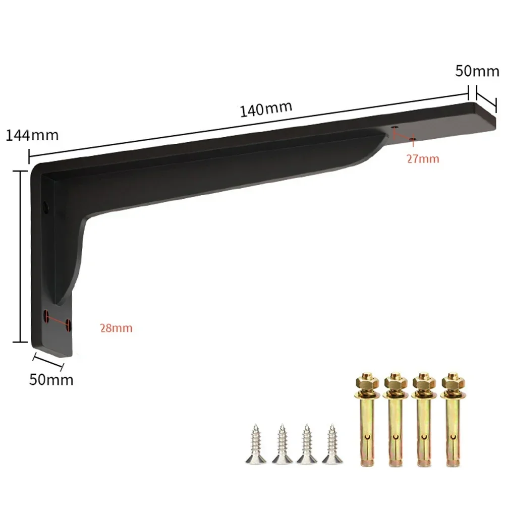 Countertop Bracket Heavy Duty Rack Cold Rolled Steel Front Mounted Bracket Indoor Outdoor Use Triangle Bracket For Shelves