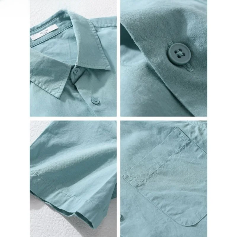 

Мужская повседневная легкая ort Sve Cotton irt Summer Busin Loose Fit Versatile M ort irt Summer Faion Мужская ...