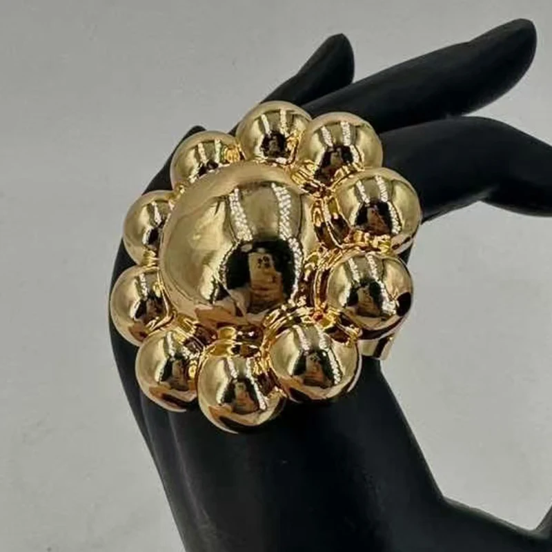 

Fashion Exaggerated Large Irregular Metal Rings for Women Vintage Geometric Gold Color Finger Ring Daily Couple Wed Accessories