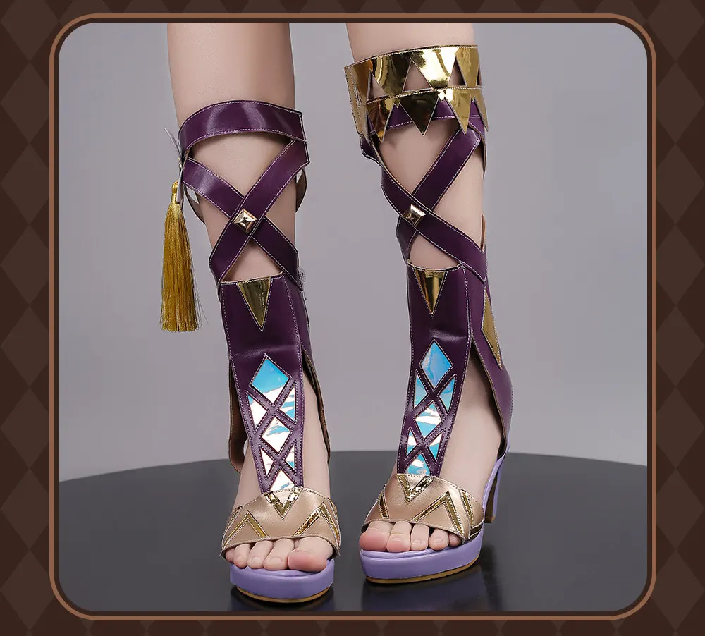 

Wuthering Waves Wuwa Sigrika Cosplay Shoes Boots Women Carnival Halloween Anime Game Role Play