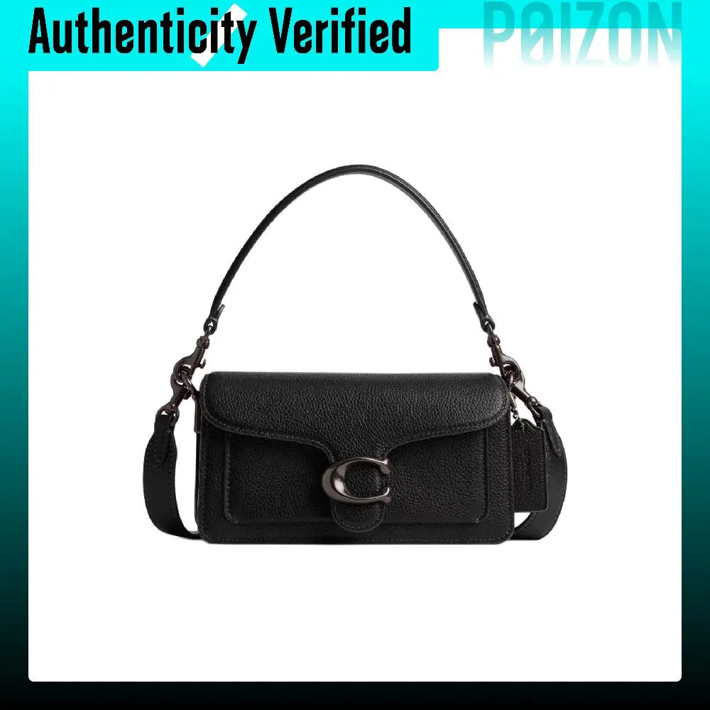 COACH Leather Shoulder Bag, Handbag Small Women's Black CM546-V5