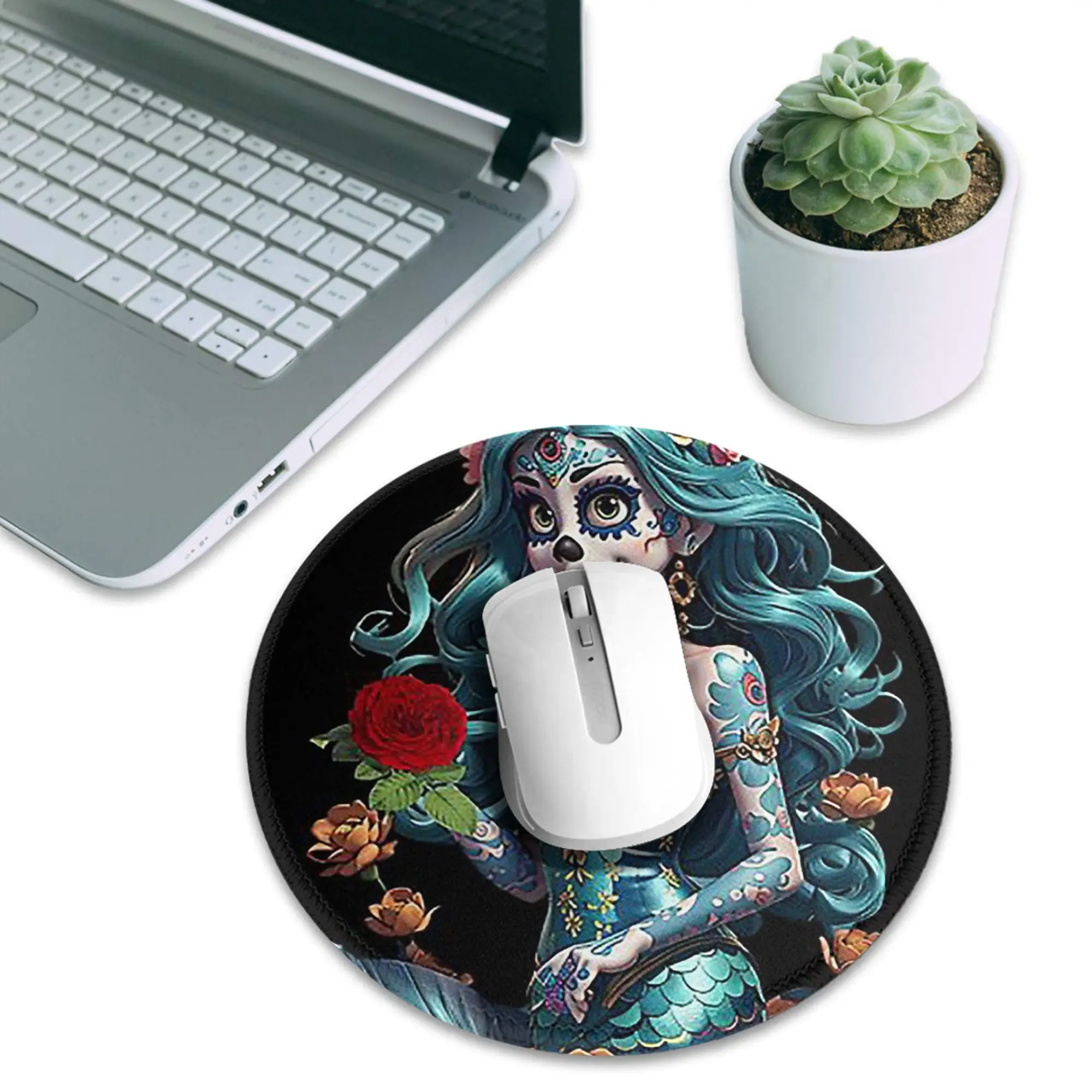 Mexican Catrina Girl Day Of The Dead Mouse Pad Computer Keyboard Mouse Mat Gaming Laptop Desk Mat Office Accessories Table Mats