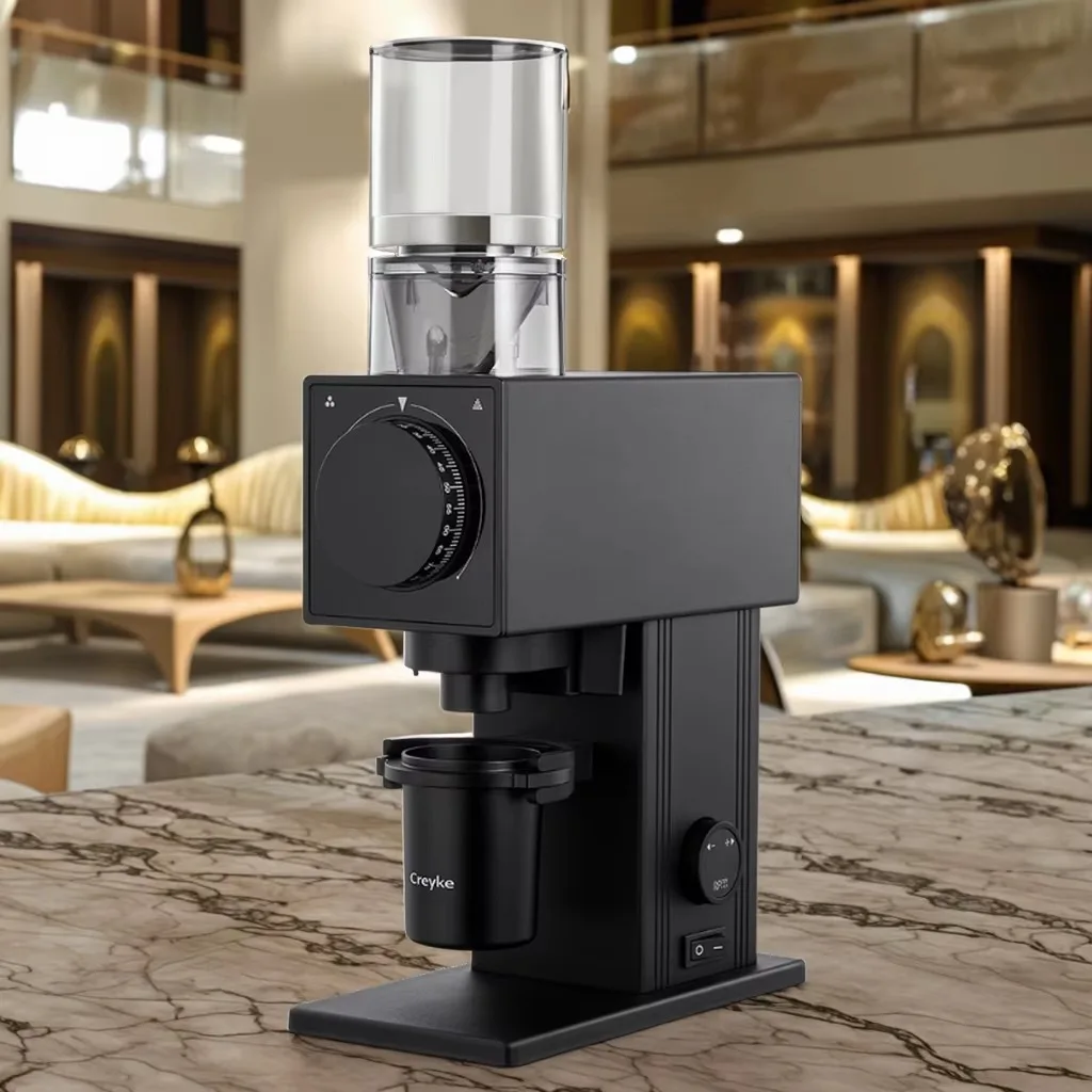 The latest professional commercial household electric coffee grinder 64mm flat burr coffee bean grinder espresso machine CF64V