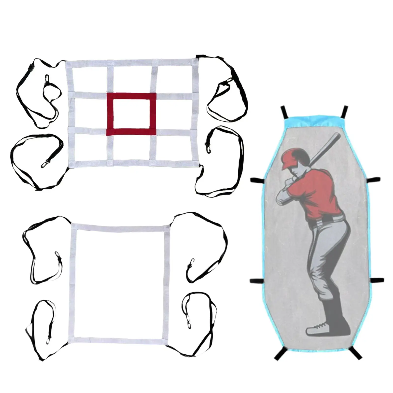 Rete da allenamento per baseball, bersaglio per strike zone, portatile, resistente, facile installazione