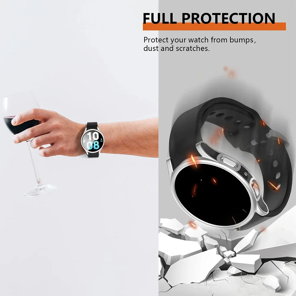 Funda para Samsung Galaxy Watch 5 40mm 44mm PC Protector de pantalla de parachoques Galaxy Watch 5 Pro 45mm carcasa envolvente para Galaxy Watch