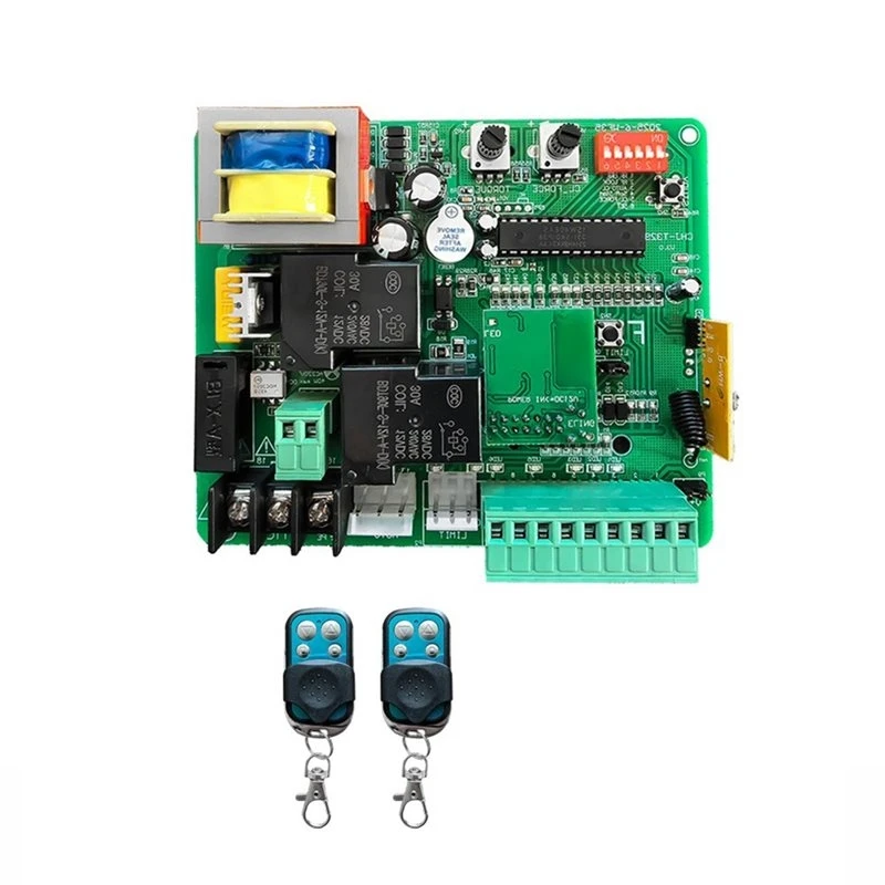 T24C Circuit Board 220V Sliding Gate Opener Control Board Electric Door Motor Tuya Smart Door Module 433Mhz Remote Control