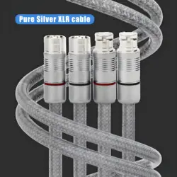 Pair XLR Cable Hifi Pure Silver XLR High End Cable Audio Cord Balanced Stereo Microphone Cable Shielding for DAC Amplifier