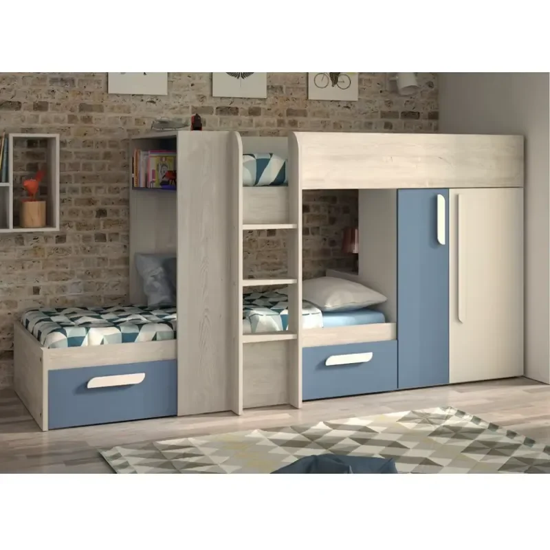 Good Design Children Single Bunk Beds with Storage Drawer Kids Furniture Bedroom Design for Child