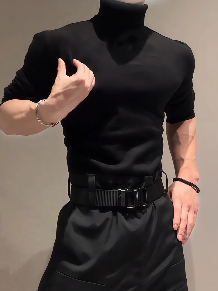 

Мужская облегающая трикотажная кофта с высоким воротником Bla Slim Fit для осени и зимы: повседневная, стильная, премиум-класса