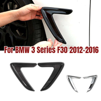 For BMW 3 Series F30 2012-2016 2pcs Car Side Wing Air Flow Fender Grill Outlet Intake Vent Cover