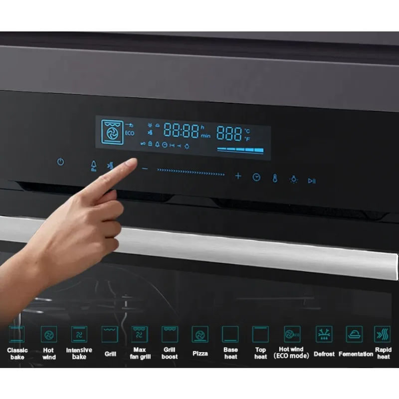 Professiona Wall Oven Electric Built-in 74L Touch Control Convection Oven for Home Kitchen Appliance