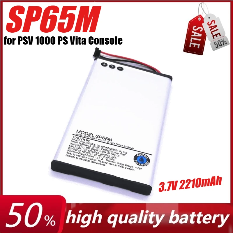 

3.7V 2210mAh Gamepad SP65M Rechargeable Li-ion Battery Pack for PSV 1000 PS Vita Console