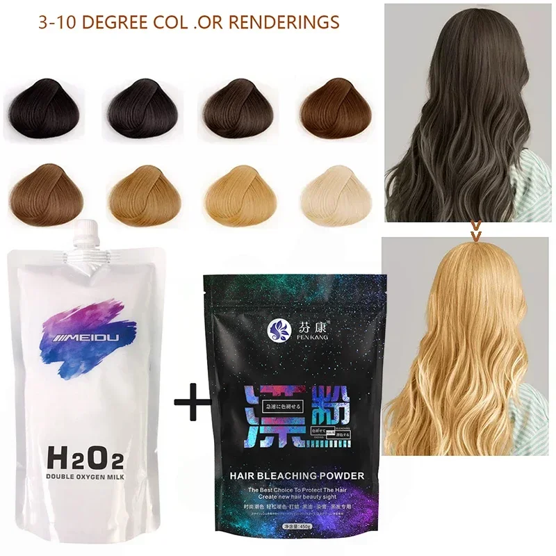 

Hair Dye Hair Dye Fading Powder Plant Bleach Decolorizing Cream Golden Hair Dye Hydrogen Peroxide Milk Decolorizing Black