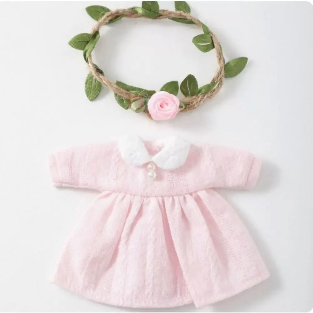 Vestidos hechos a mano de Color puro con guirnaldas de flores, trajes de hadas de manga larga, vestidos, accesorios DIY, falda de ropa