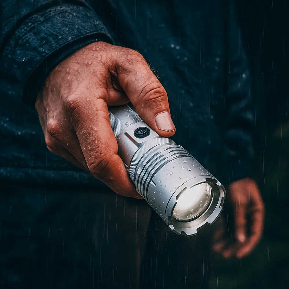 

Strong Light Aluminum Alloy Flashlight USB Rechargeable Portable Torch Light Variable Focus Waterproof Handheld Spotlight