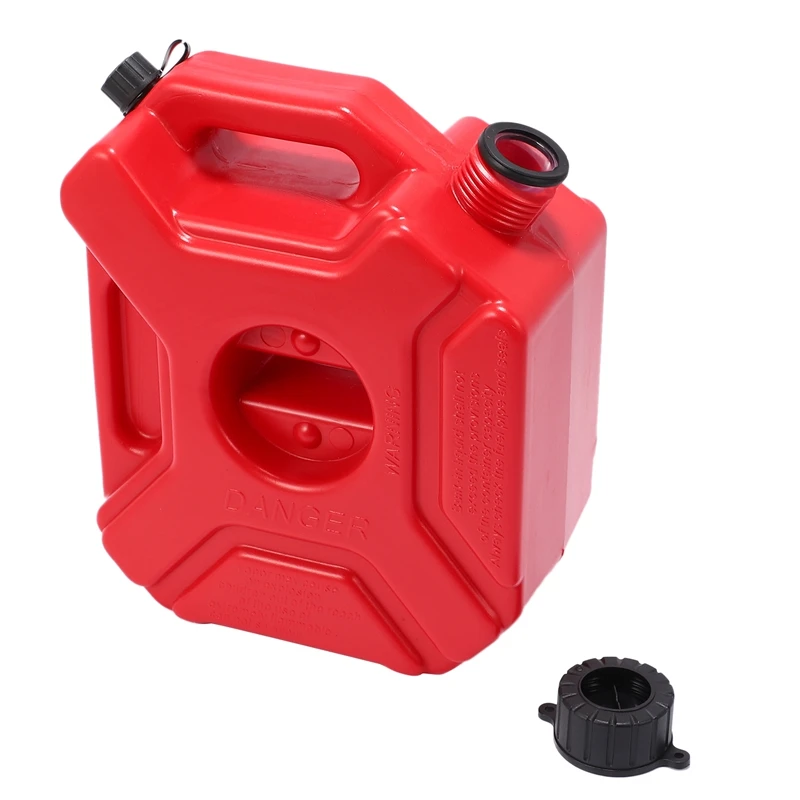 Motorcycle Red 3L Backup Fuel Tank Plastic Petrol Car Spare Container Petrol Tanks Canister ATV UTV