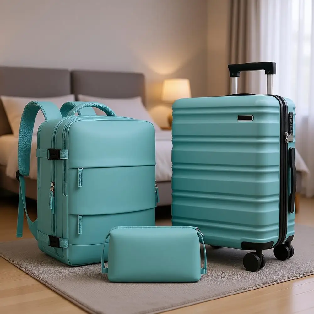 

20 Inch Expandable Hard Shell Carry-On Suitcase with Spinner Wheels, TSA Lock, Fully Lined Interior, Airline Approved