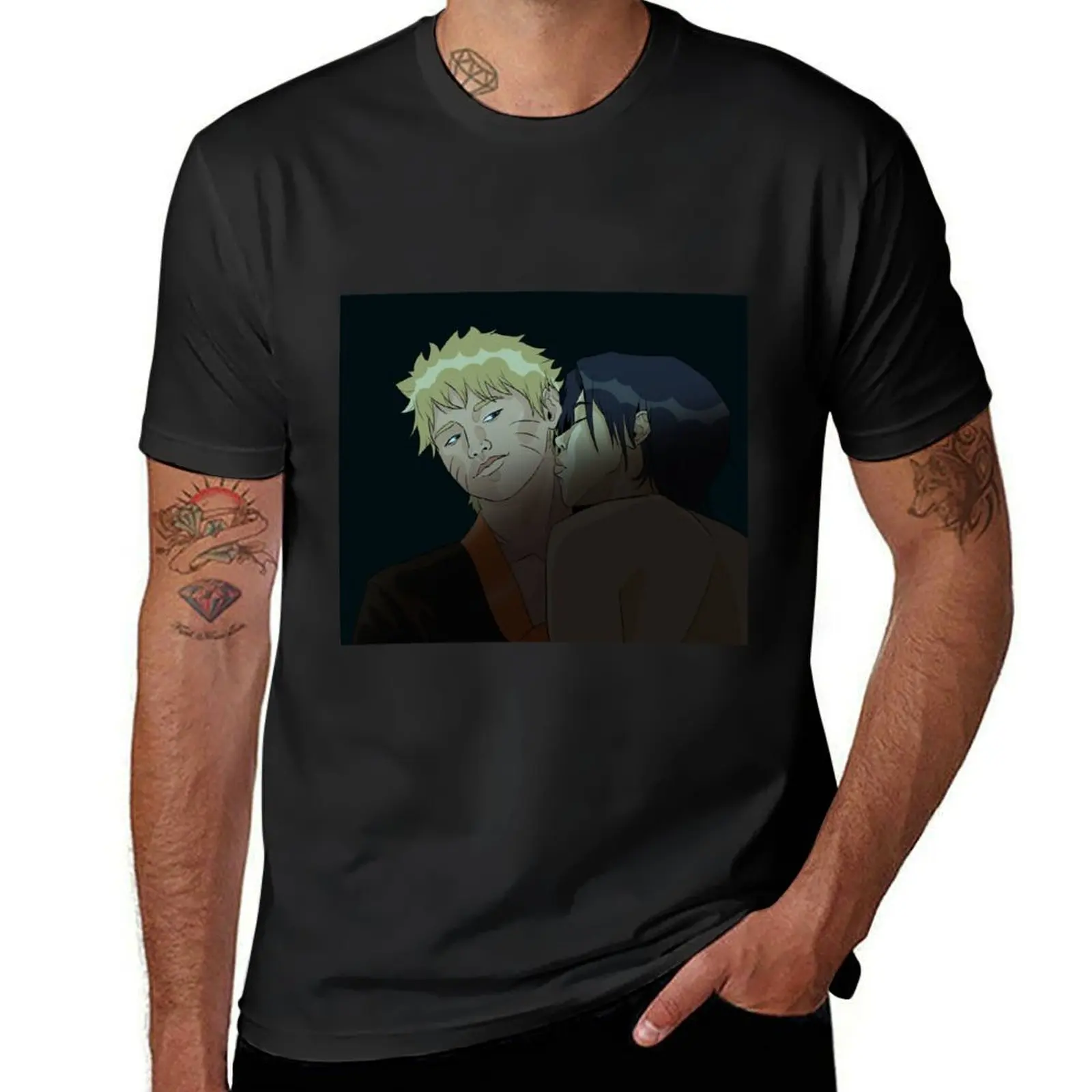 

SasuNaru T-Shirt plus sizes graphics blanks anime clothes clothes for men