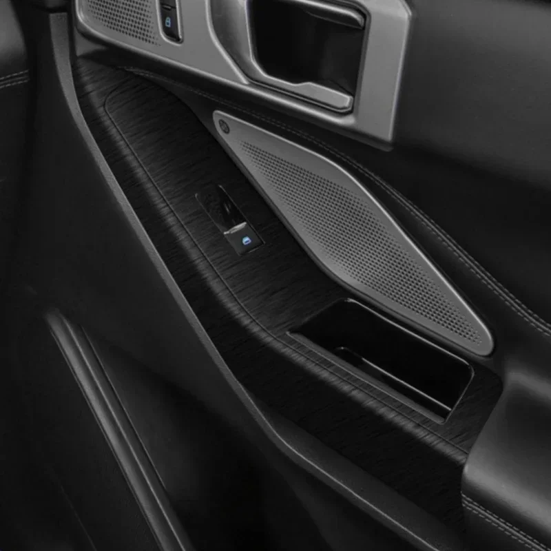 Car Carbon Interior Sticker Auto Lifting Window Panel Decal Gear Inner Door Protective Film For FORD EXPLORER 2020-Present LHD