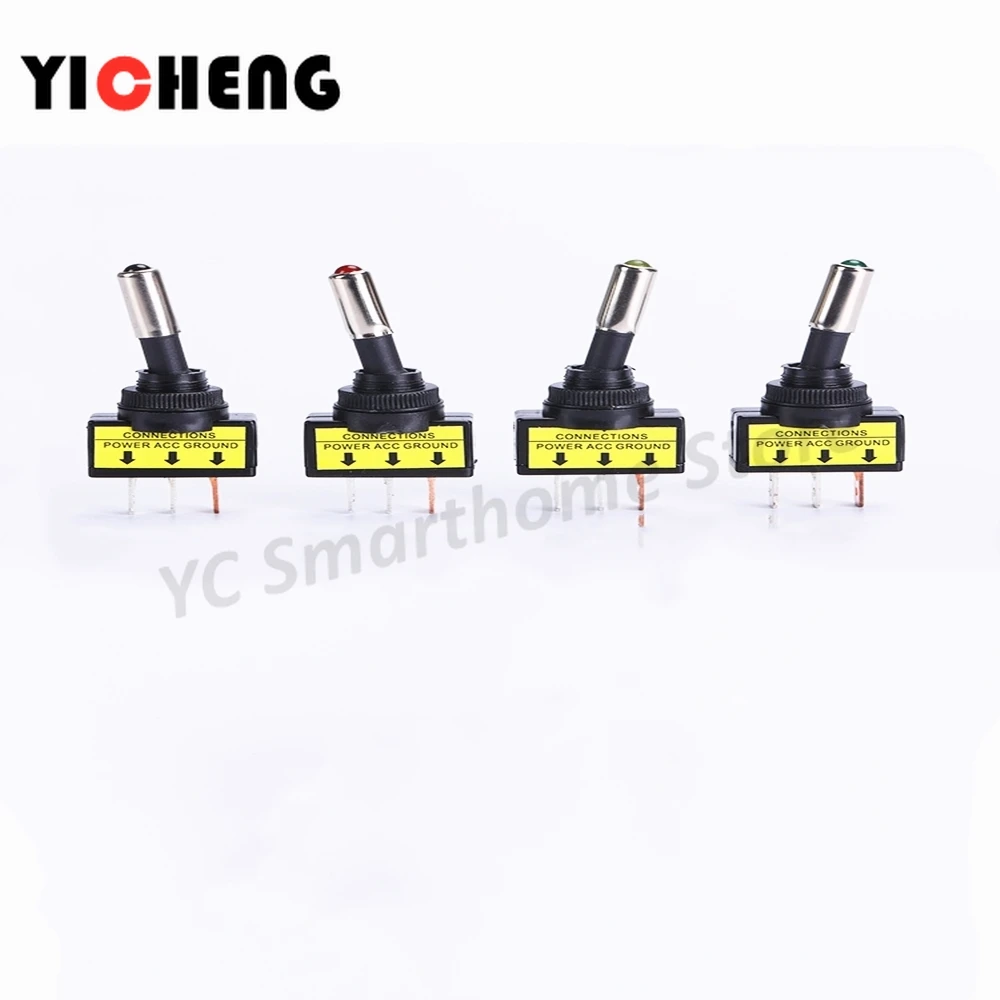1Pcs ASW-15D Dc 12V 20A Auto Auto Led Light Toggle Rocker Swi, 12Mm Auto Modificatie Schakelaar Schakelaar Tuimelschakelaar