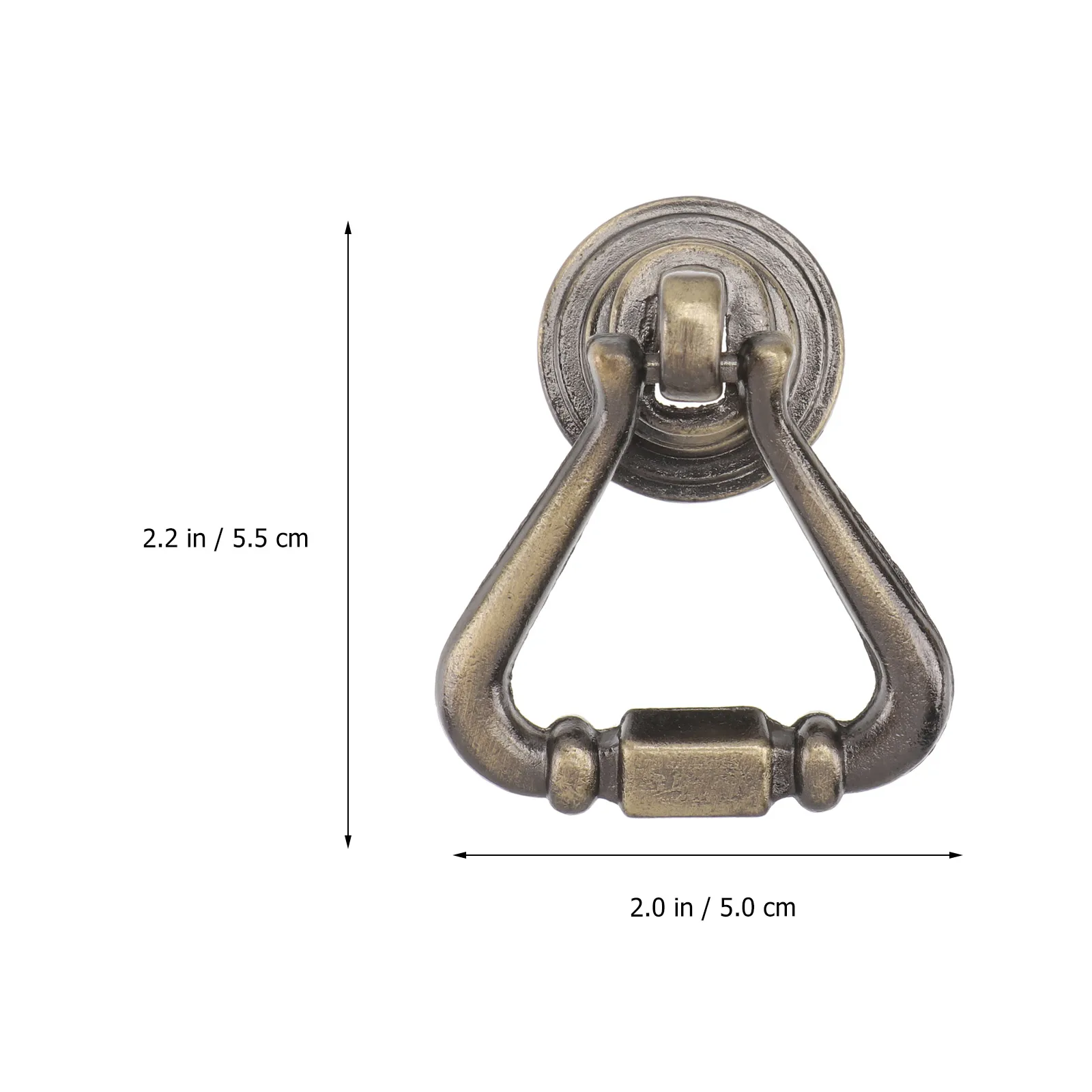 

2pcs Bronze Cabinet Handle Vintage Pull Ring Drawer Knob 55x35x14mm Furniture Hardware Decorative Kitchen Door Pulls