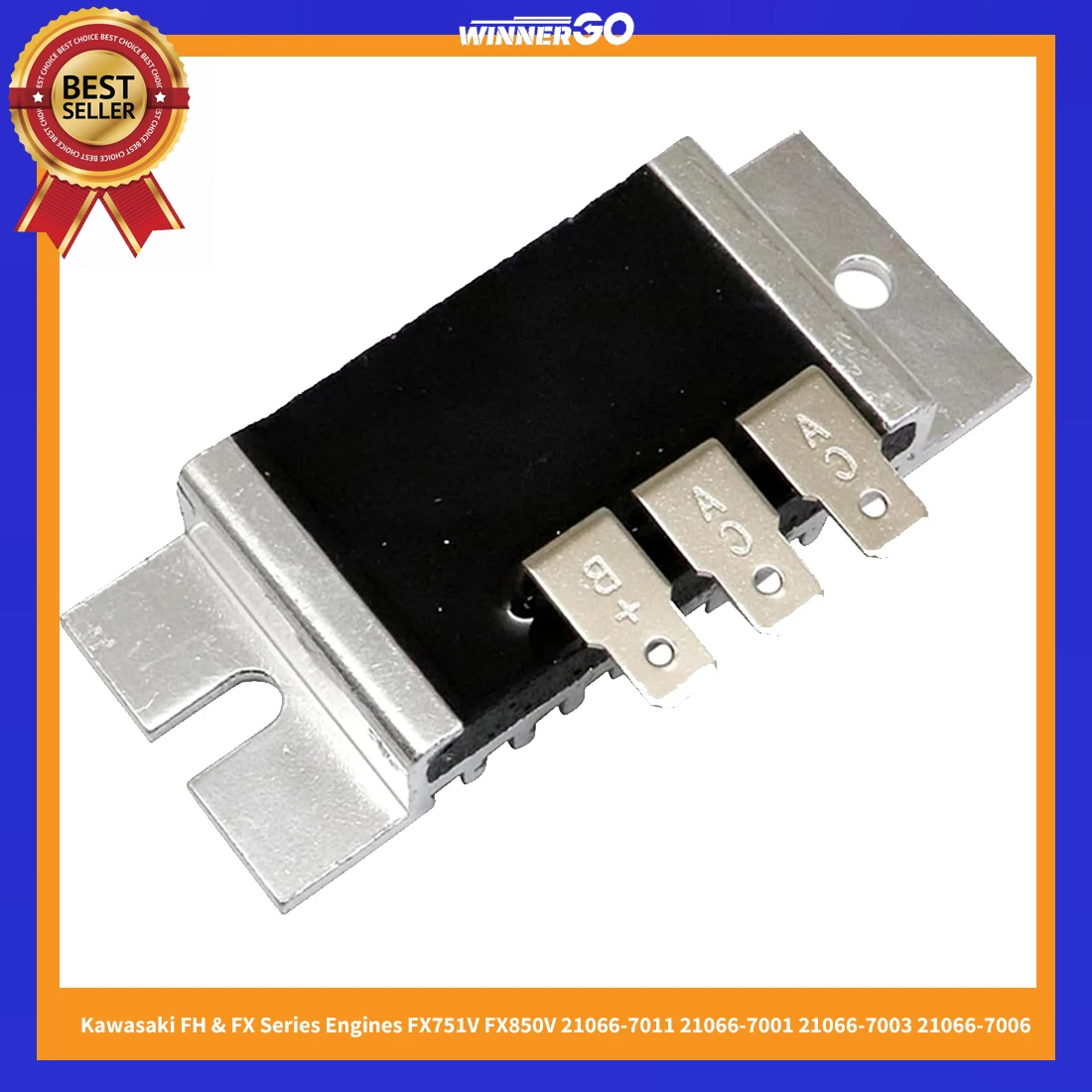 

Voltage Regulator Rectifier 21066-0740 for Kawasaki FH & FX Engines FX751V FX850V 21066-7011 21066-7001 21066-7003 21066-7006