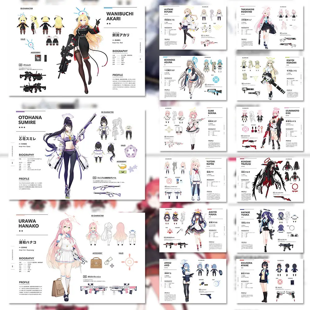 48Pcs Game Anime Stickers Cartoon Decal Blue Archive Takanashi Hoshino Laptop Phone Bike Car Waterproof stickers Gift