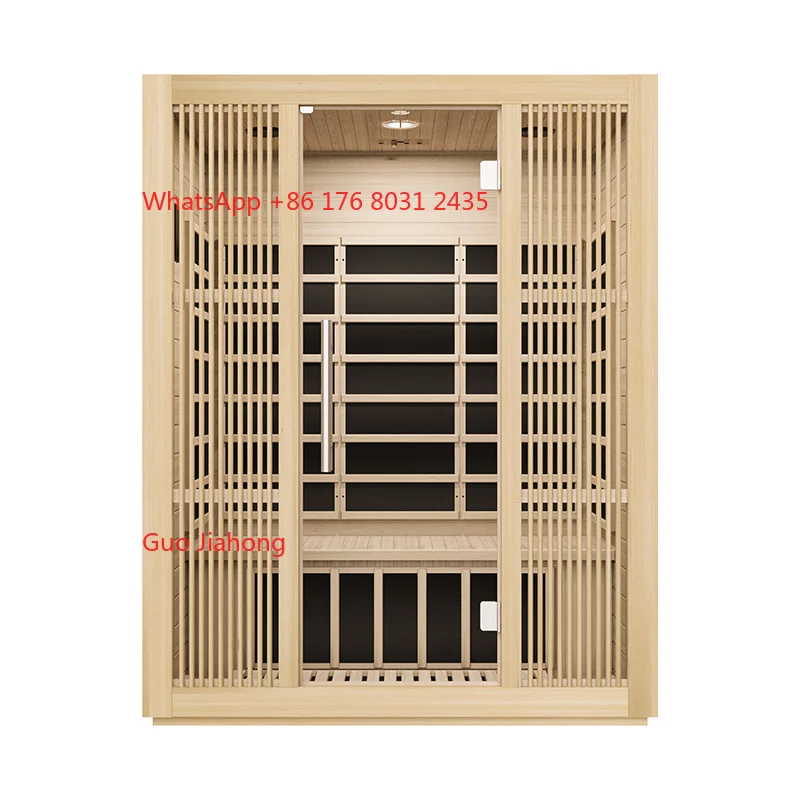 

Popular Far Indoor Sauna Room with Modern Style for 1-3 Person Hemlock Wooden Indoor Sauna Room Dry Hum Sauna Heater