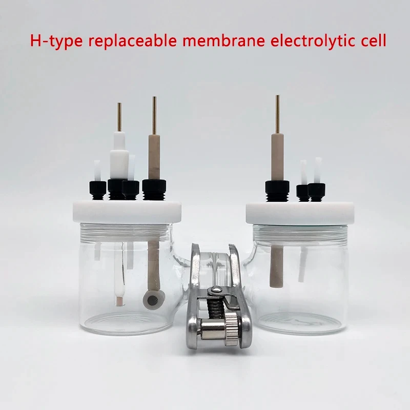 FOR Sealed Two-compartment Electrolytic Cell 10-500ml Three Electrode Exchangeable Ion-exchange Membrane Electrochemical Cell