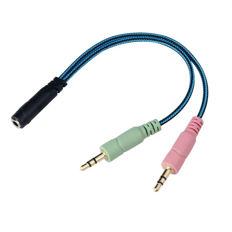 Divisor de auriculares de 3,5mm, Cable auxiliar de Audio para G2000, G9000, Conector de auriculares para juegos, adaptador divisor de 3,5mm para PC, ordenador portátil, PS4