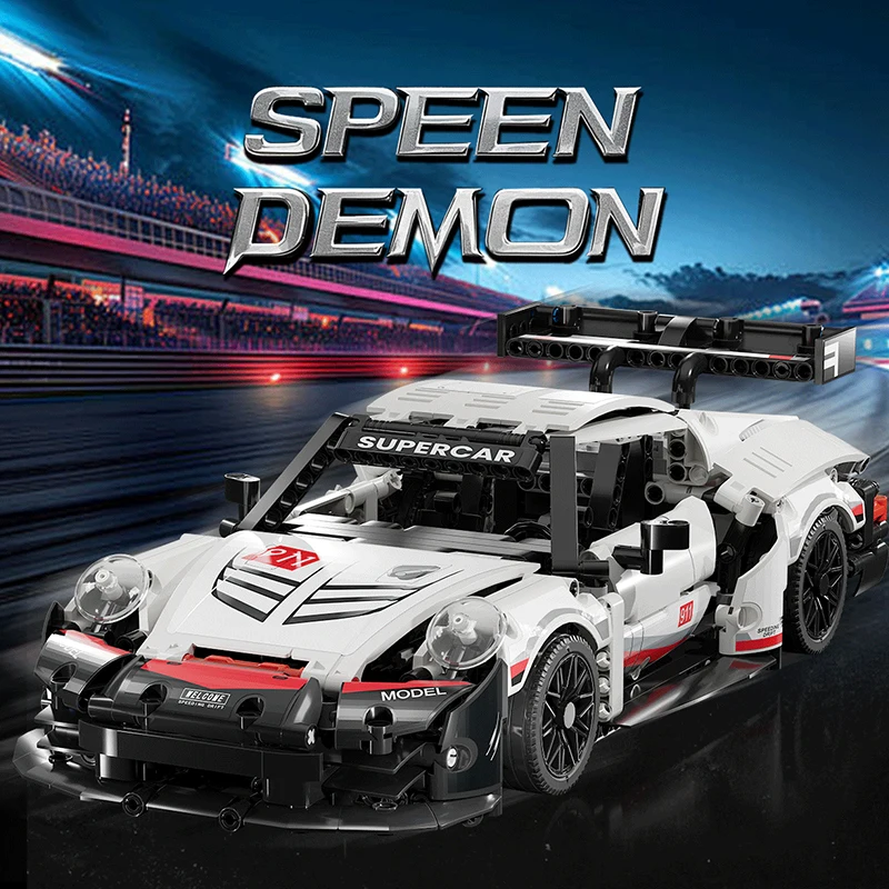 Bloques de construcción de supercoche, escala 1:14, colección de modelos de coches de carreras, adornos de ladrillos, regalos de Navidad para niños y adultos, 1214 Uds.