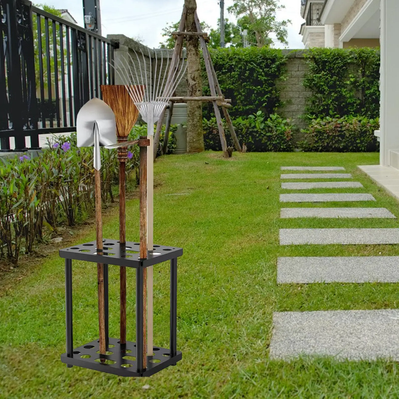 

Органайзер для садовых инструментов, отдельно стоящий, легко собираемый держатель для гаражных инструментов