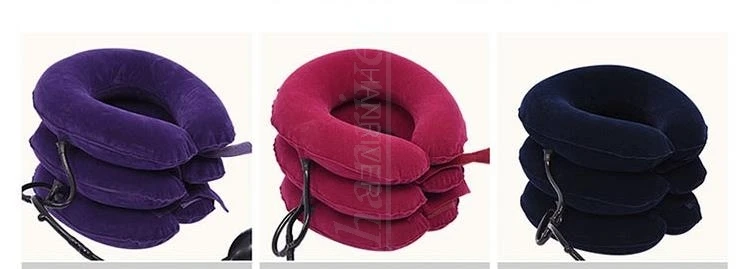 คอไหล่บรรเทาอาการปวด Inflatable Air คอปากมดลูก Traction นวดคอกล้ามเนื้อผ่อนคลายหมอนปากมดลูกนวดรั้ง