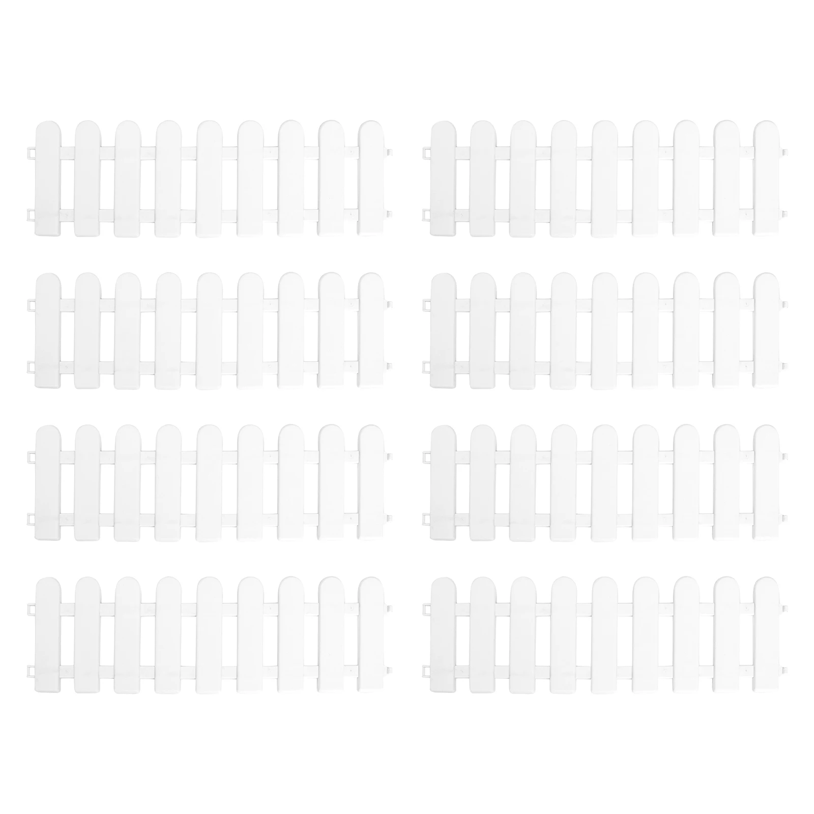 

8 Pcs White Decorative Fence Plastic Crawl Garden Enclosure Villa Yard Fencing Trellis Gate Outdoor Indoor Decoration