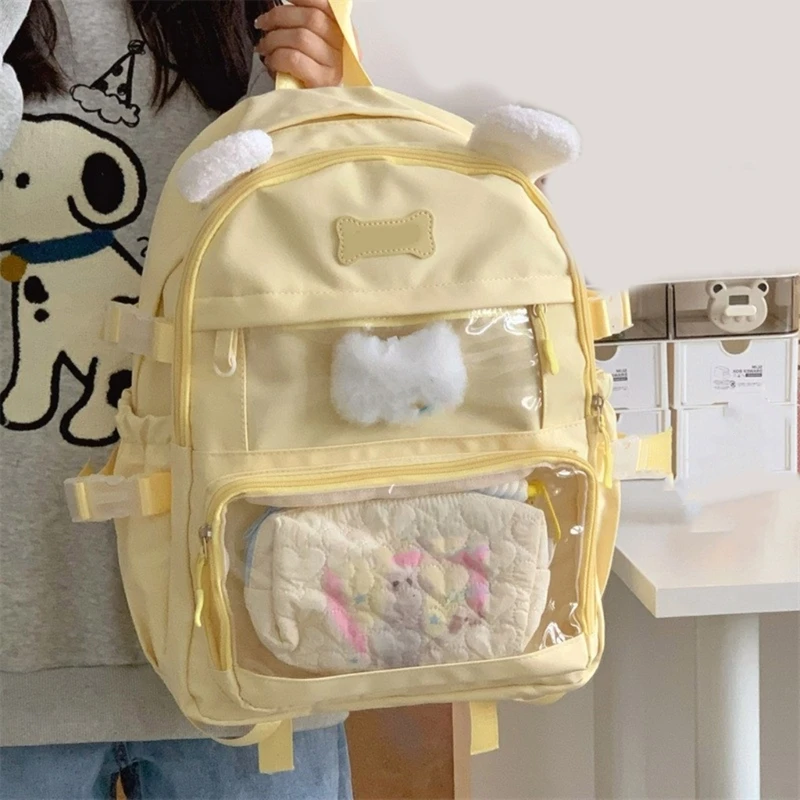 Mochila estilo japonês mochila adorável para cachorro mochila capacidade para uso diário