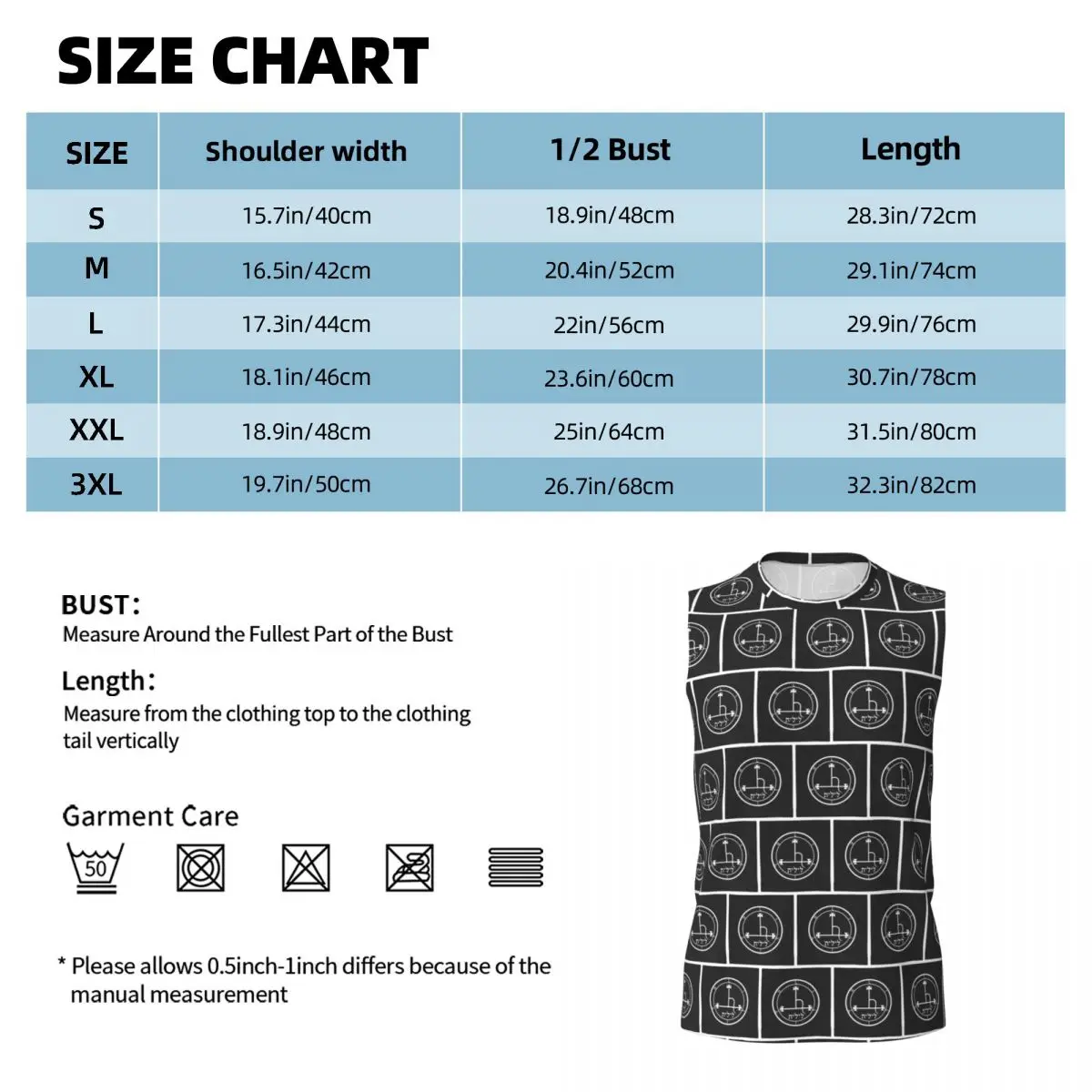 Sigil Of Lilith Altar Cloth Men Printed Sleeveless T-shirt Casual Hip Hop Street Style Beach Holiday Tank Tops