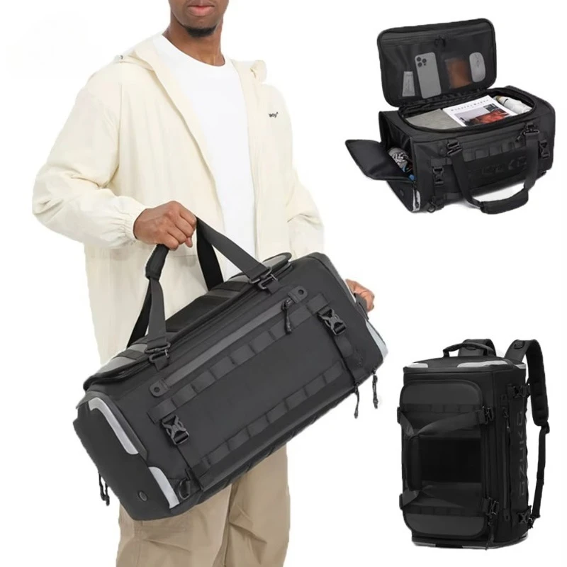 Travel Weekend Men's Luggage Bag with Shoe Cabin Hiking Outdoor Luggage Travel Waterproof Fitness Bag