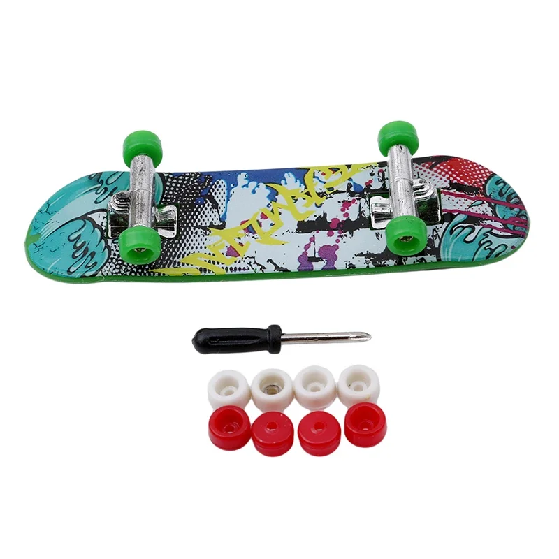 Random Color Creative Mini Finger Skateboard Fingerboard Alloy Stents Scrub Finger Scooter Skate Boarding Kids Toys