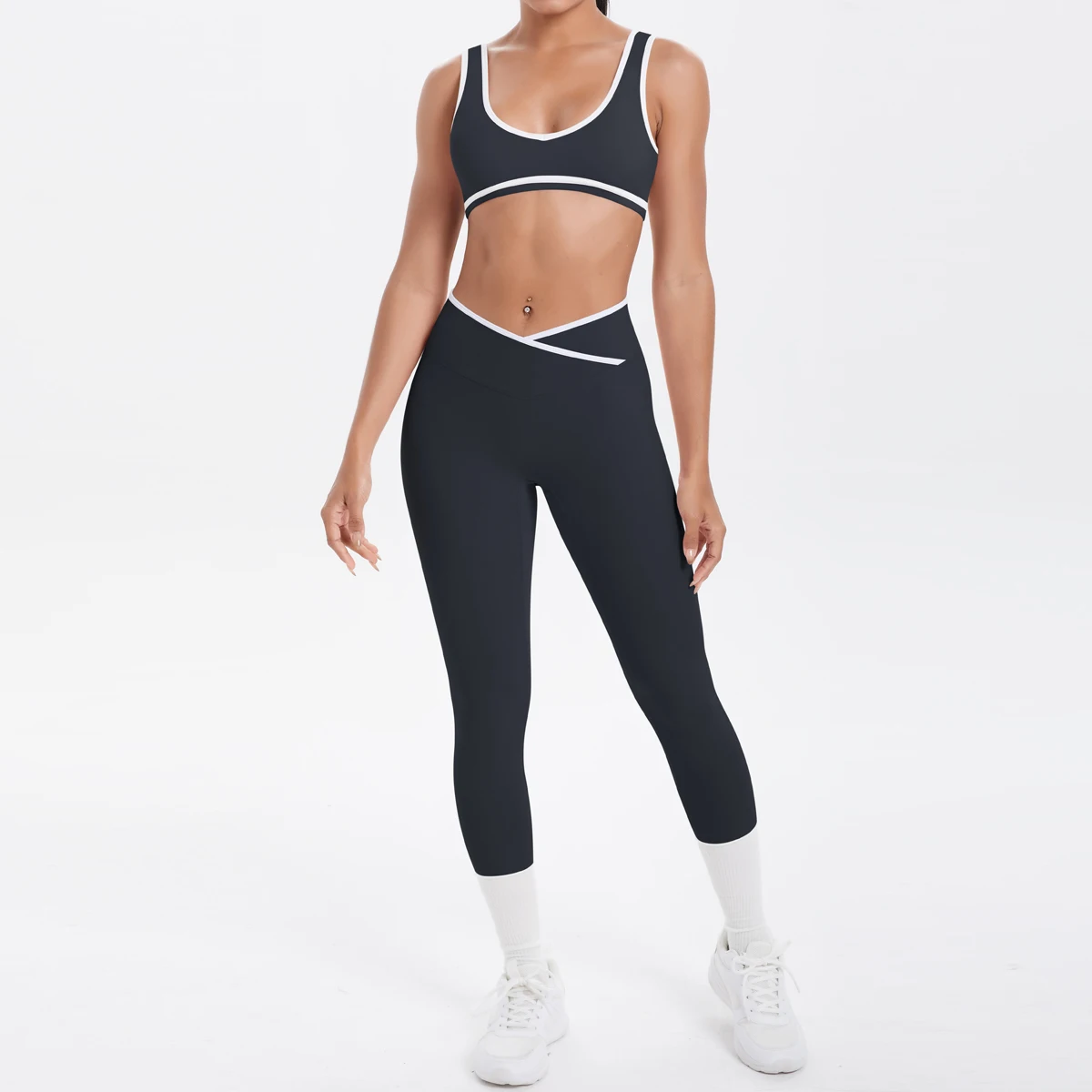 Damen-Sport-BH, Yoga-Hosen-Set, schnell trocknende Leggings, Fitness, Sport, Sommer, Yoga-Top, Push-Up, hoch taillierte Yoga-Sport-Leggings – Detail 8