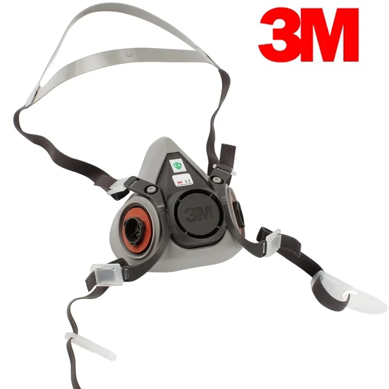 3M6200 Self-priming Filtering Gas Mask Half Mask For Paint Spraying Chemical Industry Gas Dust Hoods.