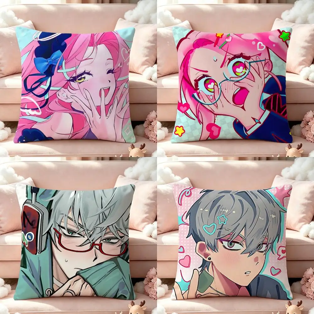 Webtoon‑Alien StageS Cushion Cover Pillow Multi‑size Short Plush Pillow Cute Simple Style For Living Room Bedroom Birthday Gift