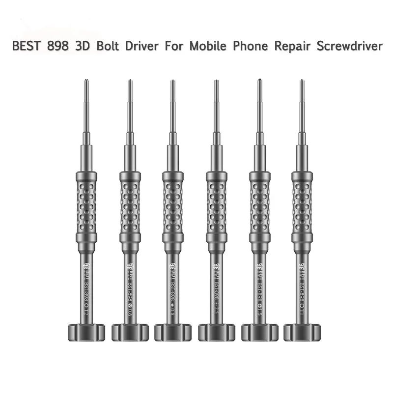 BEST 898 Precision Screwdriver S2 Steel 3D Batch Head Non-Slip Strong Magnetic Adsorption Screw Driver For Mobile Phone Repair