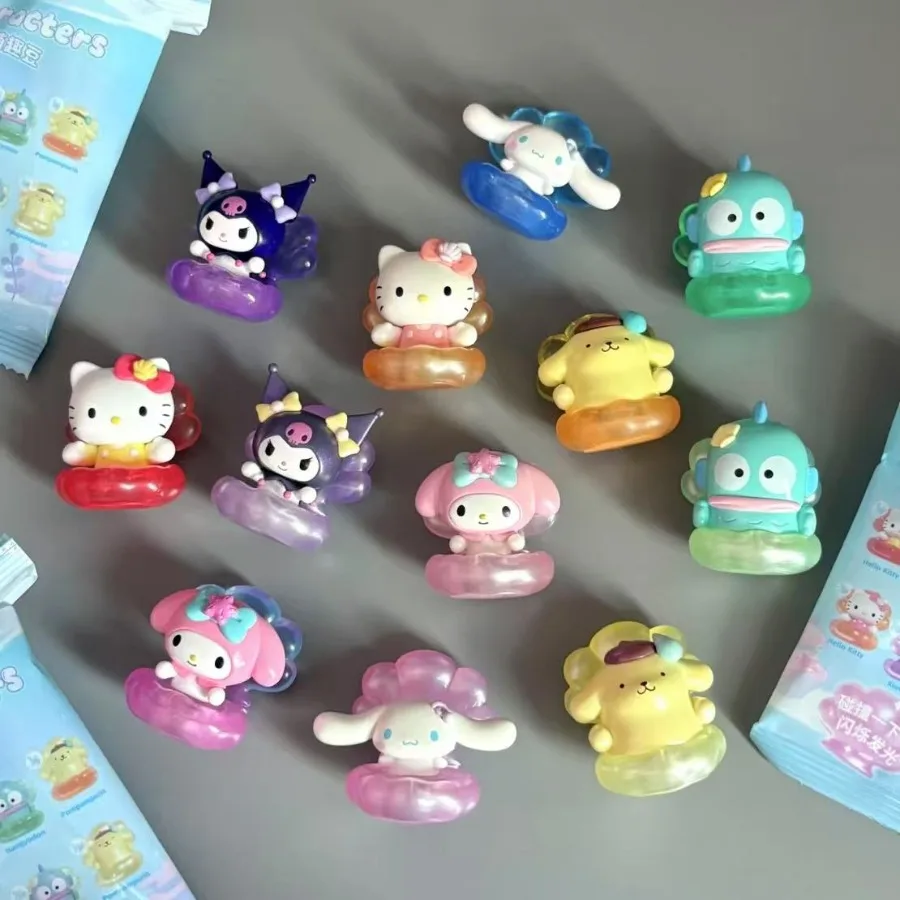 Jouets chauds Sanrio série coquille nacrée Kawaii Hello Kitty ma mélodie Kuromi Pochacco sac aveugle cadeau d'anniversaire décor de bureau