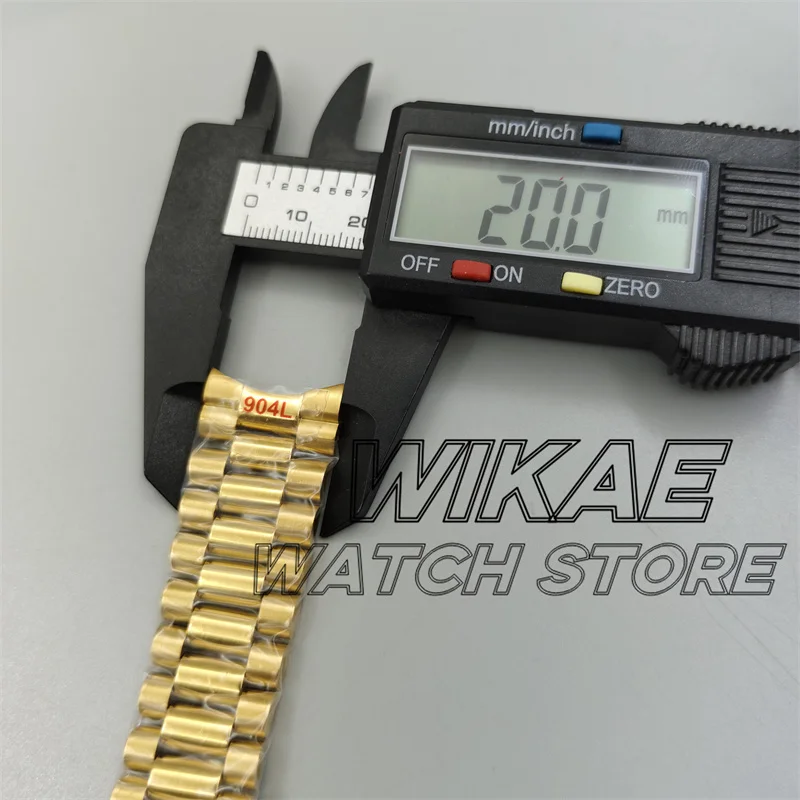 20mm New Solid Curved End Screw Links Deployment Clasp Stainless Steel Wrist Watch Band Bracelet President Strap Silver Gold Ros