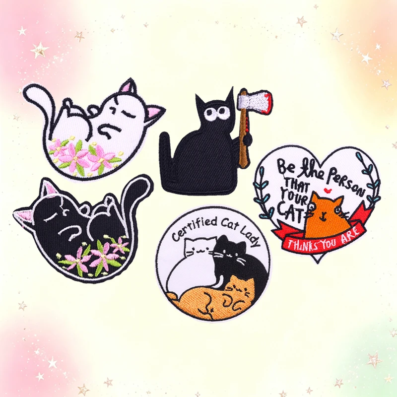 5PCS/set Cartoon Animal Cat Du - đánh giá và giá Embroidery Cat