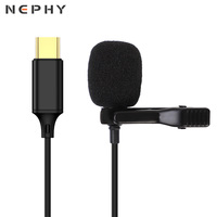 Nephy Mini Microphone Type USB C For Samsung Huawei Xiaomi Redmi Condenser Studio Professional Live Stream Audio Lapel Lavalier