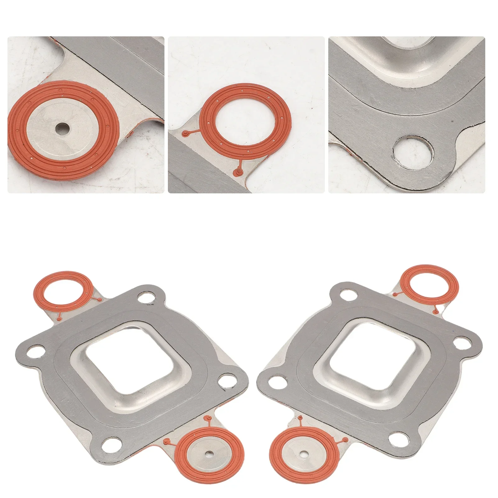 2 PCS Exhaust Manifold Elbow Riser Gasket Dry Joint for MerCruiser 4.3L 5.0L 5.7 L V6 V8 27-864850A02 27-864850A1