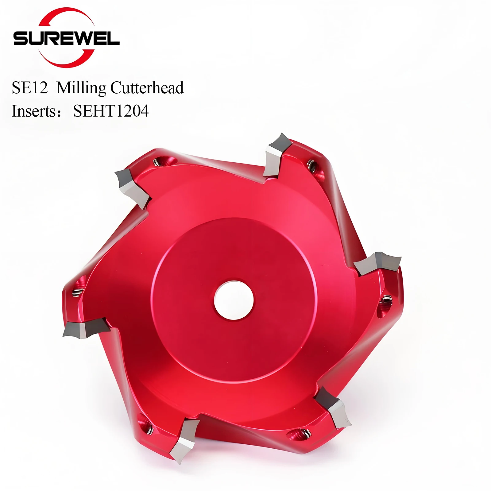 

SUREWEL SE12 Modular Milling Tool Cutterhead Face Aluminum Milling Cutter 50 63 80 100mm insert the blade SEHT1204 carbide